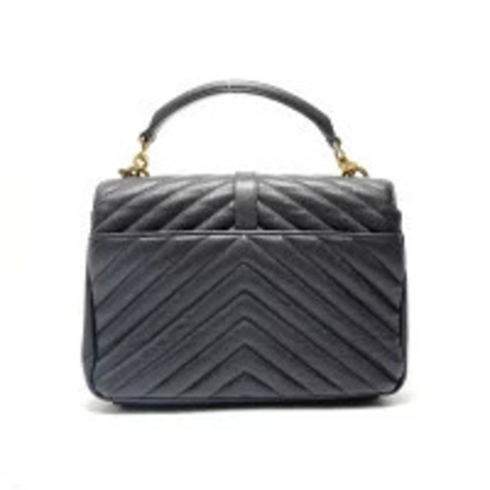 Saint Laurent Yves Monogram Shoulder Bag Navy Blue